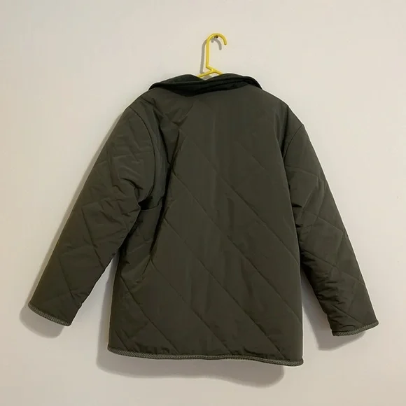 Free people Arnelle Teddy Reversible Olive Green Quilted Jacket size M NWOT